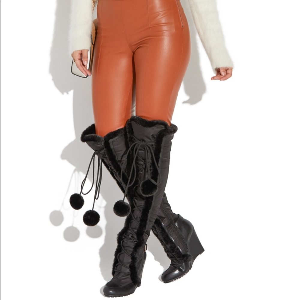 Yaritza Cold Weather Wedge Boot 1 black